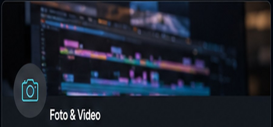 Videoschnitt auf einem Bildschirm
